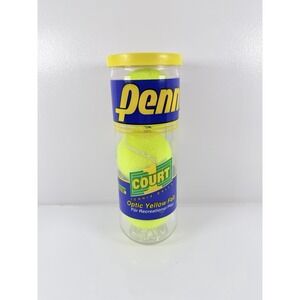 Vintage Penn Court 1 Optic Yellow Tennis Balls, In Original Packaging-Unopened